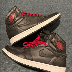 Jordan Black and Red Sneakers